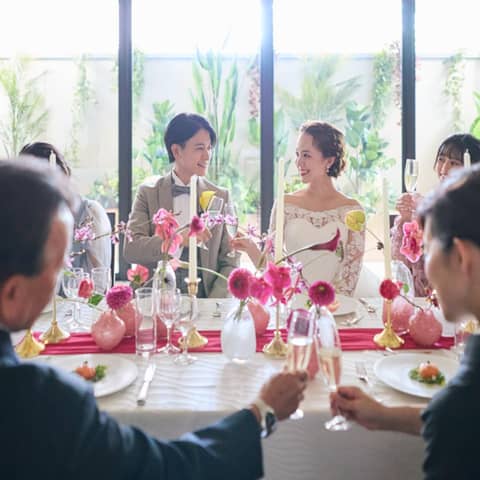 会食スタイルで⇒63万6000円!!【提携神社で挙式後の少人数プラン】