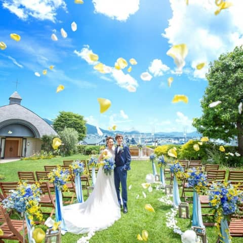 【公式】ホテルプラザ神戸 結婚式|空と海のガーデンウェディング