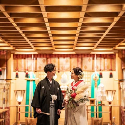 出雲大社の神を祀る本格神殿 伝統美溢れる和婚プラン◆80名303万円~