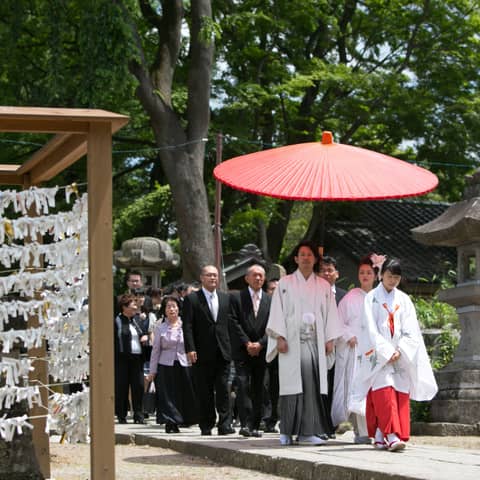 神炊館神社での本格的な神前式が叶う!【和婚プラン】