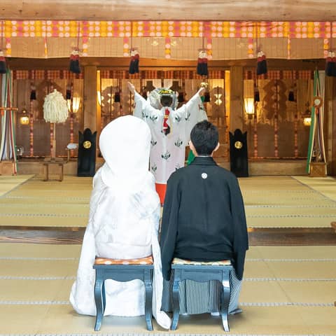 《筑波山神社挙式+披露宴》伝統的な和装婚が叶う神社プラン【30名】
