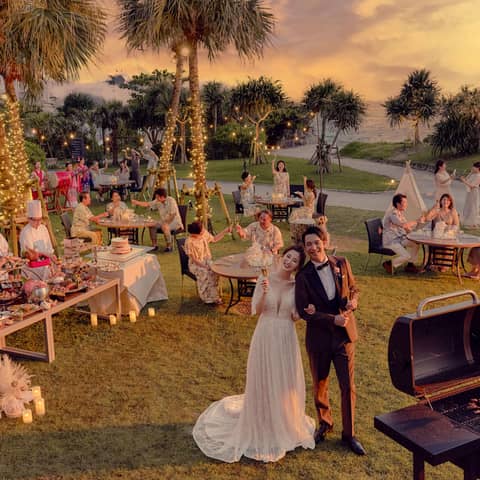 【1日1組限定】挙式+サンセットガーデンBBQパーティプラン