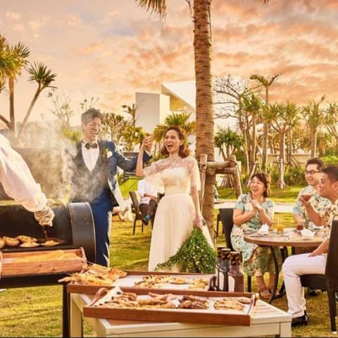 【1日1組限定】挙式+サンセットガーデンBBQパーティプラン