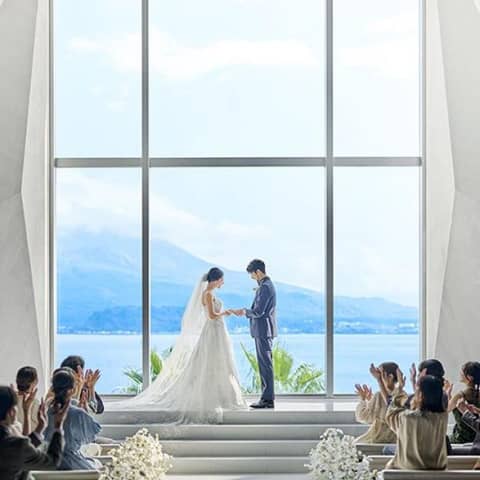 桜島を望む家族婚《20名94.8万》心温まる少人数会食で特別な一日を