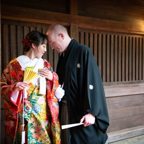 【代々木八幡宮】東京の神前式で上質なアンティーク和装を|【公式】アントワープブライダル