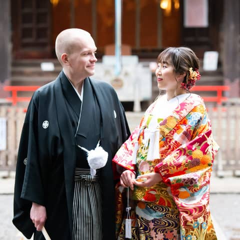 【代々木八幡宮】東京の神前式で上質なアンティーク和装を|【公式】アントワープブライダル