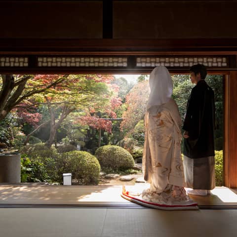 和装前撮り・フォトウェディング~築120年の商家と日本庭園を完全貸切~