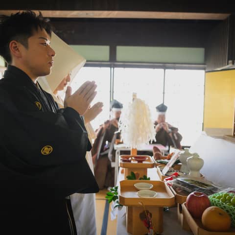 【一棟貸切】丹徳庭園内であげる神前式とアットホーム披露宴