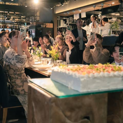 ご親族神社婚→友人1.5次会|50名120万|2部制