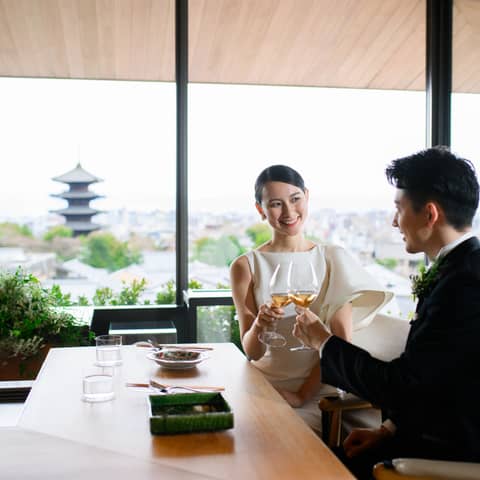 【10名様お見積例】テラス挙式+「八坂」会食プラン
