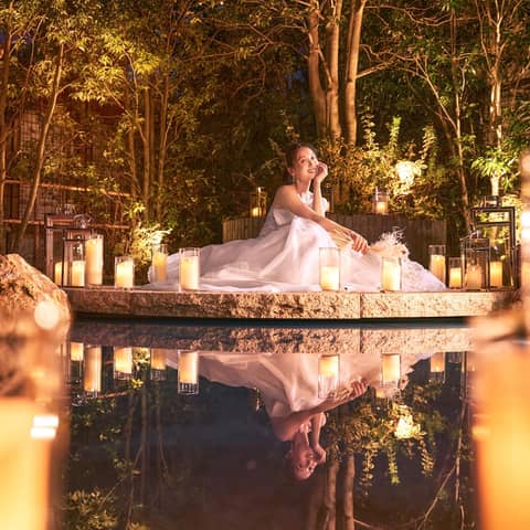 【洋装フォト】ホテル×ガーデンで叶えるフォトウエディング