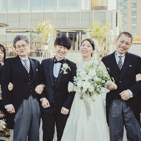 挙式+衣裳+ヘアメイク+コース料理【10名54万円】少人数会食プラン