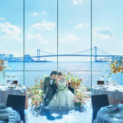 【駅1分×貸切】50名/260万円東京湾の絶景で叶える美食