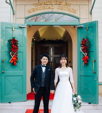＜X’mas Wedding＞リース＆ツリー装飾で特別な1日を演出！