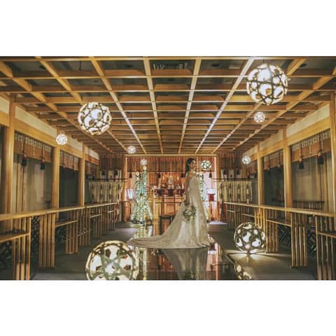 神殿竹あかりフォトプラン◆白無垢×紋付袴381,300円