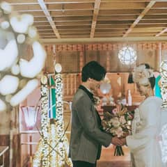 神殿竹あかりフォトプラン◆白無垢×紋付袴381,300円