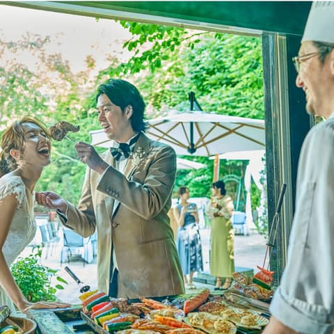 【海外映画のようなガーデンW】ガーデン挙式も◎