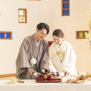 VILLA de ESPOIR〜エスポワール〜 和装人前＊チャペル内で和装の人前式が可能・酒合わせの儀などご希望に合わせた挙式内容にできます