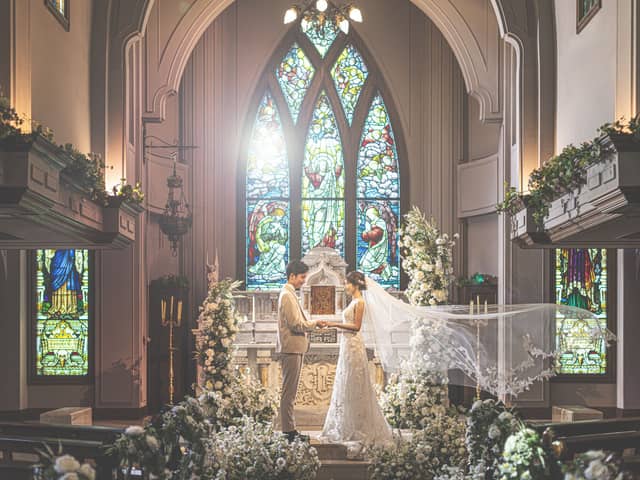 福山市のチャペル結婚式場 【南蔵王・聖ペトロ教会】