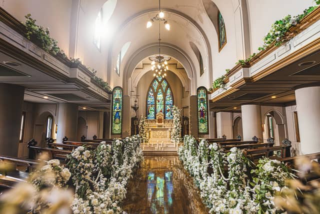  福山市のチャペル結婚式場 【南蔵王・聖ペトロ教会】