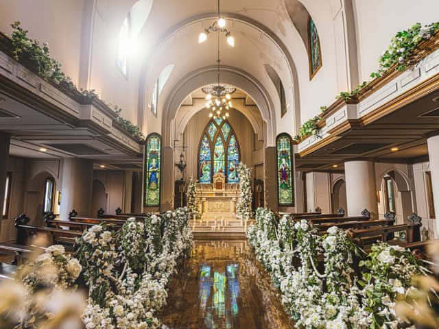 福山市のチャペル結婚式場 【南蔵王・聖ペトロ教会】