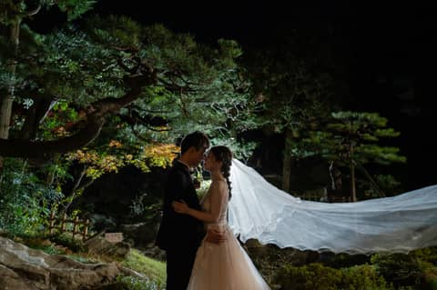 【和装＋洋装フォトウェディング】日本庭園/文化財施設/チャペルで撮影