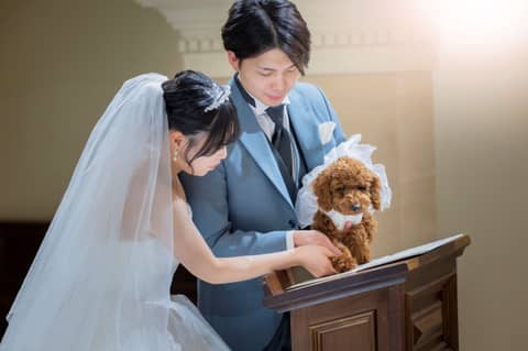 先着5組様【ペットも大切な家族】 お庭でふれあう披露宴×大聖堂挙式