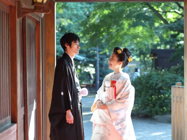 【代々木八幡宮】東京の神前式で上質なアンティーク和装を|【公式】アントワープブライダル