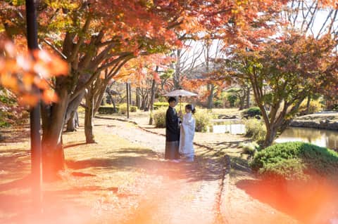 大人気【10月11月】ロケーションフォト × 常磐神社挙式 × ご会食
