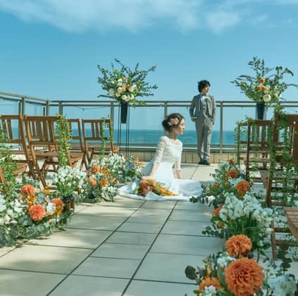 【オーシャンビュー×ガーデンウェディング】どちらも叶えるならAT TERRACE ninomiya 