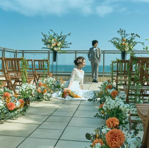 【オーシャンビュー×ガーデンウェディング】どちらも叶えるならAT TERRACE ninomiya 