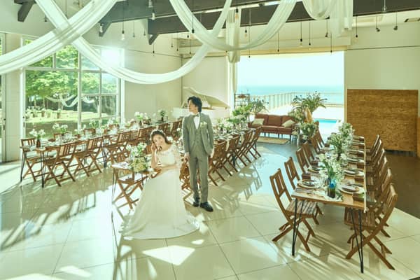 【オーシャンビュー×ガーデンウェディング】どちらも叶えるならAT TERRACE ninomiya 