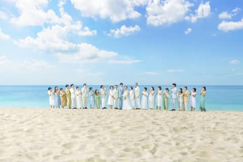 【ゲストとガーデン＆ビーチ撮影】挙式＋貸切パーティ*10名様